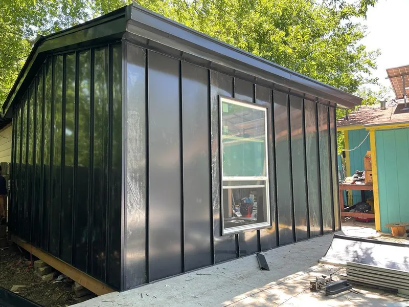 Black standing seam metal wall panels for Roof Inspection in Hilliard